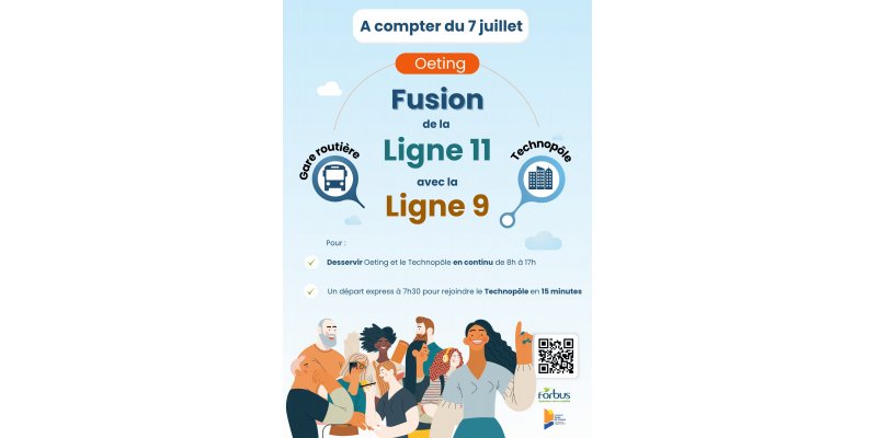 Forbus – Fusion des lignes 9 et 11 à compter du 7 juillet