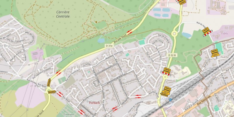 DÉVIATION RUE DE SCHOENECK À FORBACH