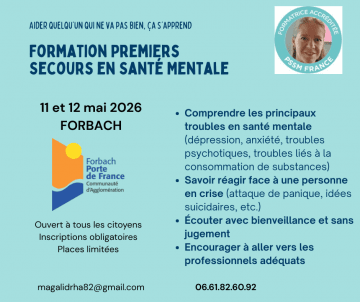 FORMATION PREMIERS SECOURS EN SANTE MENTALE